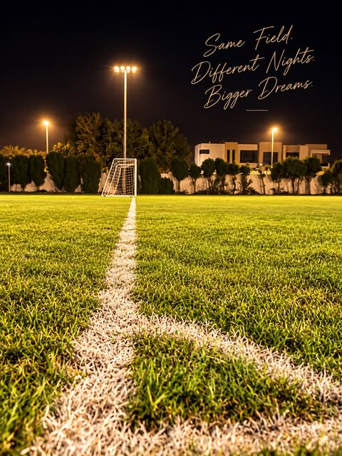 White pitch line close-up